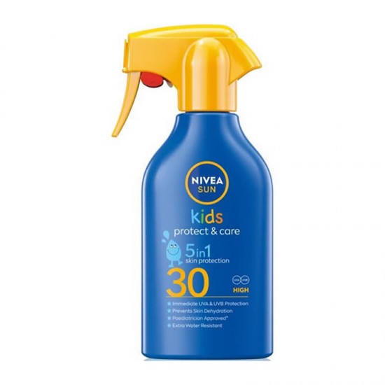 Nivea Sun Kids Protect & Care Trigger Spray SPF30 Παιδικό Αντηλιακό Σπρέι 5σε1 για Πρόσωπο & Σώμα 270ml