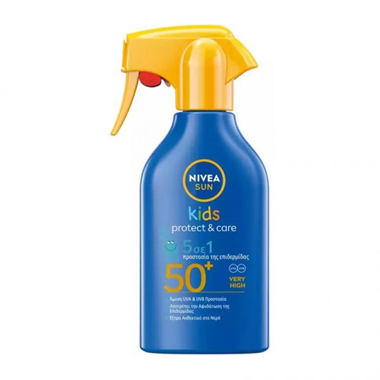 Nivea Sun Kids Protect & Care Trigger Spray SPF50 Παιδικό Αντηλιακό Σπρέι 5σε1 για Πρόσωπο & Σώμα 270ml