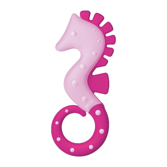 NUK Δακτύλιος Οδοντοφυΐας Μασητικό Ροζ Ιππόκαμπος 3+ μηνών 1τμχ