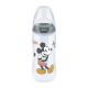 NUK First Choice+ Temperature Control 6-18m Πλαστικό Μπιμπερό με Θηλή Σιλικόνης Μεσαίας Οπής Mickey 240ml	