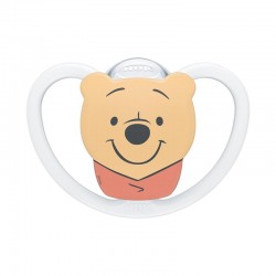 NUK Πιπίλα Σιλικόνης Air 6-18 μηνών Winnie The Pooh (2) με Θήκη 1τμχ