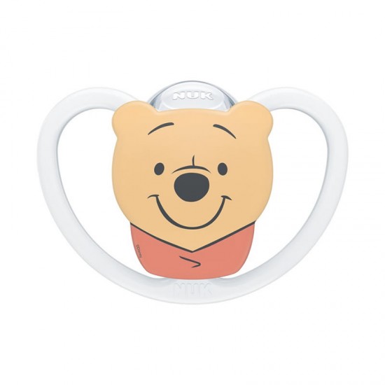 NUK Πιπίλα Σιλικόνης Air 6-18 μηνών Winnie The Pooh (2) με Θήκη 1τμχ