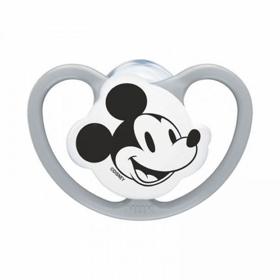 NUK Πιπίλα Σιλικόνης Air 0-6 μηνών Disney Mickey Mouse με Θήκη 1τμχ