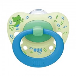 NUK Πιπίλα Σιλικόνης Signature Βατραχάκι 18-36 μηνών με Θήκη 1 Τεμάχιο