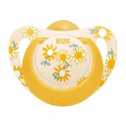 NUK Πιπίλα Καουτσούκ (Latex) Star Ηλιοτρόπια 18-36 μηνών με Θήκη 1 Τεμάχιο