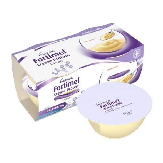 Nutricia Fortimel Creme Protein Vanilla Υπερπρωτεϊνική & Yπερθερμιδική Θρεπτική Κρέμα Όγκου με Γεύση Βανίλια 4x125g