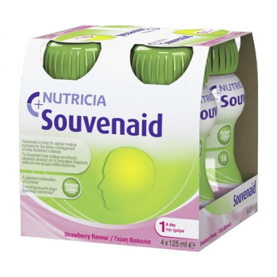 Nutricia Suvenaid Strawberry Ισοθερμιδικό Πόσιμο Θρεπτικό Σκεύασμα με Γεύση Φράουλα 4x125ml