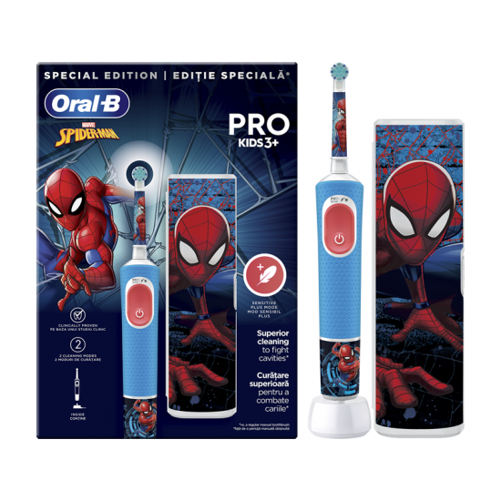 Oral-B Vitality Pro Spider-Man Παιδική Ηλεκτρική Οδοντόβουρτσα με Θήκη