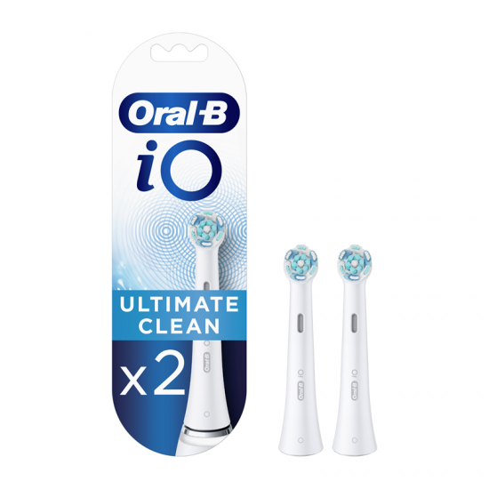 Oral-B iO Ανταλλακτικές Κεφαλές Λευκές για Ηλεκτρική Οδοντόβουρτσα 2 Τεμάχια