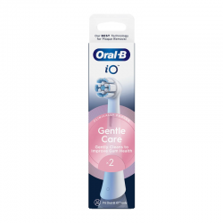 Oral-B iO Gentle Care Ανταλλακτικές Κεφαλές Λευκές για Ηλεκτρική Οδοντόβουρτσα 2 Τεμάχια