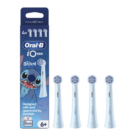Oral-B iO Kids Stitch Ανταλλακτικές Κεφαλές για Παιδική Ηλεκτρική Οδοντόβουρτσα 4 Τεμάχια