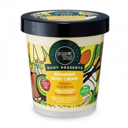 Organic Shop Body Desserts Body Cream Banana Milkshake Επανορθωτική Κρέμα Σώματος με Μπανάνα & Βανίλια 450ml