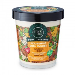 Organic Shop Body Desserts Body Mousse Almond & Honey Κρέμα-Μους Θρέψης Σώματος με Αμύγδαλο & Μέλι 450ml
