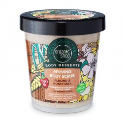 Organic Shop Body Desserts Body Scrub Almond & Honey Milk Αναζωογονητικό Απολεπιστικό Σώματος με Αμύγδαλο & Μέλι Γάλα 450ml