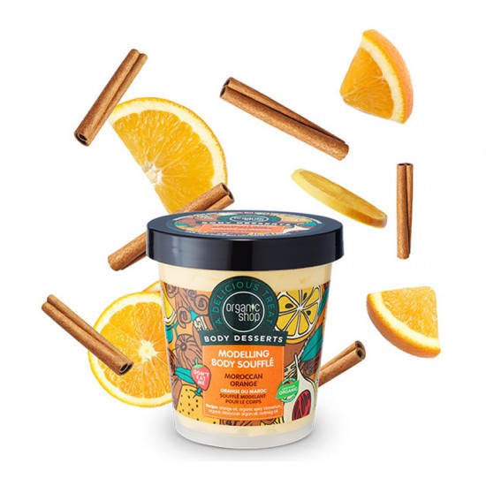 Organic Shop Body Desserts Body Souffle Moroccan Orange Modelling Μαροκινό Πορτοκάλι Σουφλέ Σμίλευσης Σώματος 450ml