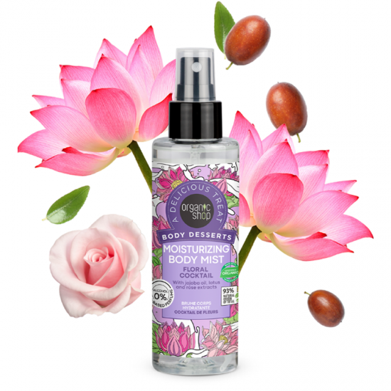 Organic Shop Body Desserts Body Mist Moisturizing Floral Cocktail Ενυδατικό Εκνέφωμα Σώματος με Αρώματα Λουλουδιών 200ml