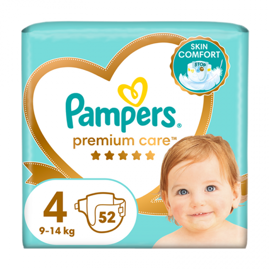 Pampers Premium Care Πάνες Μέγεθος 4 (9-14kg) 52τμχ