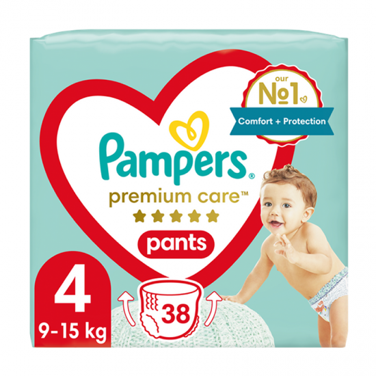 Pampers Premium Care Pants Πάνες Βρακάκι Μέγεθος 4 (9-15kg) 38τμχ