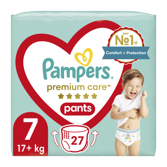 Pampers Premium Care Pants Πάνες Βρακάκι Μέγεθος 7 (17kg+) 27τμχ