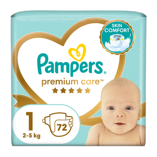 Pampers Premium Care Πάνες Μέγεθος 1 (2-5kg) 72τμχ
