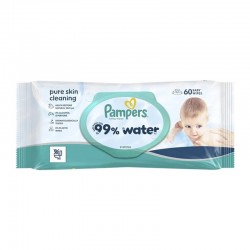Pampers Aqua Wipes Μωρομάντηλα με 99% Νερό 60τμχ