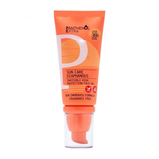 Medisei Panthenol Extra Sun Care Diaphanous Face Gel SPF30 Αντηλιακό Τζελ Προσώπου με Βελούδινη Υφή Χωρίς Άρωμα 50ml