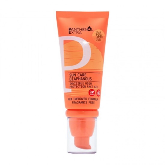Medisei Panthenol Extra Sun Care Diaphanous Face Gel SPF50 Αντηλιακό Τζελ Προσώπου με Βελούδινη Υφή Χωρίς Άρωμα 50ml