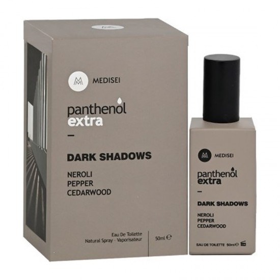 Medisei Panthenol Extra Eau de Toilette Dark Shadows Ανδρικό Άρωμα με Νότες Νερόλι, Πιπέρι & Σανδαλόξυλο 50ml