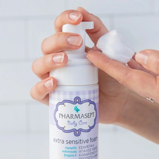 Pharmasept Baby Care Extra Sensitive Foam Εξαιρετικά Απαλός Βρεφικός Αφρός Καθαρισμού 200ml