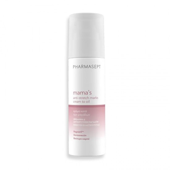 Pharmasept Mama’s Anti-stretch Marks Cream to Oil Πλούσια Κρέμα για Πρόληψη & Αντιμετώπιση Ραγάδων κατά τη Διάρκεια της Εγκυμοσύνης & Μετά 150ml