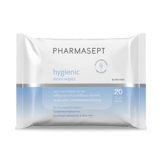 Pharmasept Hygienic Intim Wipes Υγρά Μαντηλάκια Καθαρισμού Ευαίσθητης Περιοχής 20 Τεμάχια