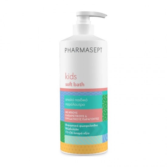 Pharmasept Kids Soft Bath Απαλό Παιδικό Αφρόλουτρο για Σώμα, Πρόσωπο & Ευαίσθητη Περιοχή 500ml
