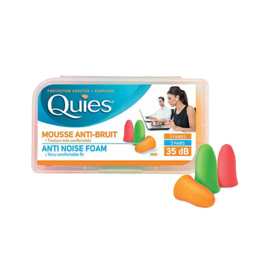 Quies Mousse Confort Foam Earplugs Ωτοασπίδες Αφρώδεις 3 Ζευγάρια