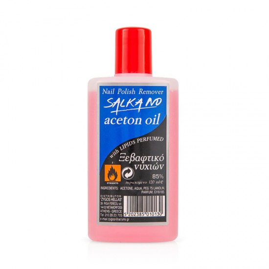 Salkano Acetone Oil 85% Ασετόν Ξεβαφτικό Νυχιών με Λάδι 120ml