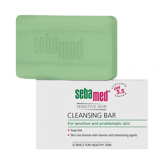 Sebamed Cleansing Bar Στερεό Σαπούνι Καθαρισμού Προσώπου & Σώματος για Ευαίσθητη & Προβληματική Επιδερμίδα 150g