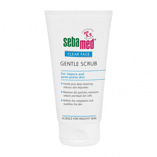 Sebamed Clear Face Gentle Scrub Απολεπιστικό Προσώπου για Βαθύ & Ήπιο Καθαρισμό για Λιπαρό Δέρμα με Τάση Ακμής 150ml