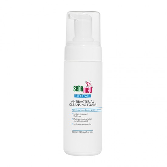Sebamed Clear Face Antibacterial Cleansing Foam Αφρός Καθαρισμού Προσώπου για Λιπαρό Δέρμα με Τάση Ακμής 150ml