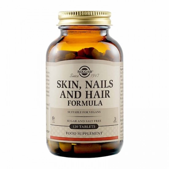 Solgar Skin, Nails and Hair Formula Συμπλήρωμα για Δυνατά και Λαμπερά Μαλλιά, Νύχια και Δέρμα 120 Ταμπλέτες