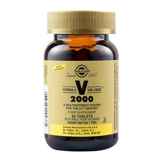 Solgar Formula VM-2000 Συμπλήρωμα Πολυβιταμίνης για Ενέργεια & Ανοσοποιητικό 60 Δισκία
