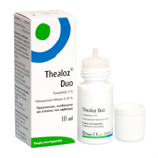 Thea Thealoz Duo Λιπαντικές Οφθαλμικές Σταγόνες με Υαλουρονικό 0,15% 10ml