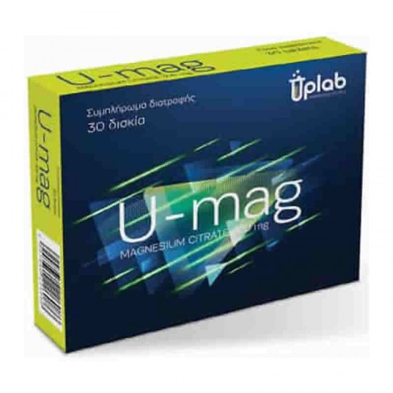 Uplab U-Mag Συμπλήρωμα με Κιτρικό Μαγνήσιο 300mg 30 Δισκία
