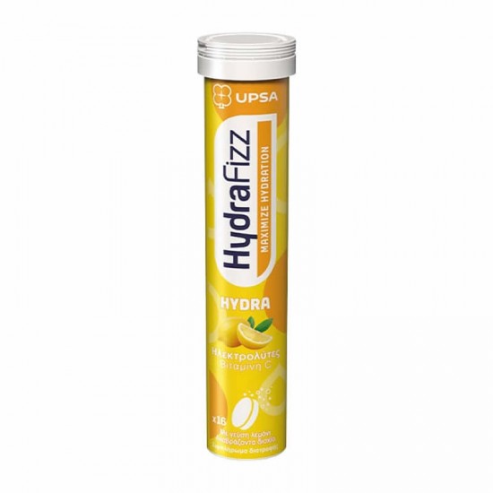 Upsa HydraFizz Hydra Συμπλήρωμα με Ηλεκτρολύτες και Βιταμίνη C 16 Αναβράζοντα Δισκία με Γεύση Λεμόνι