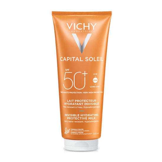 Vichy Capital Soleil Invisible Hydrating Protective Milk SPF50+ Face & Body Αντηλιακό Γαλάκτωμα Προσώπου & Σώματος 300ml