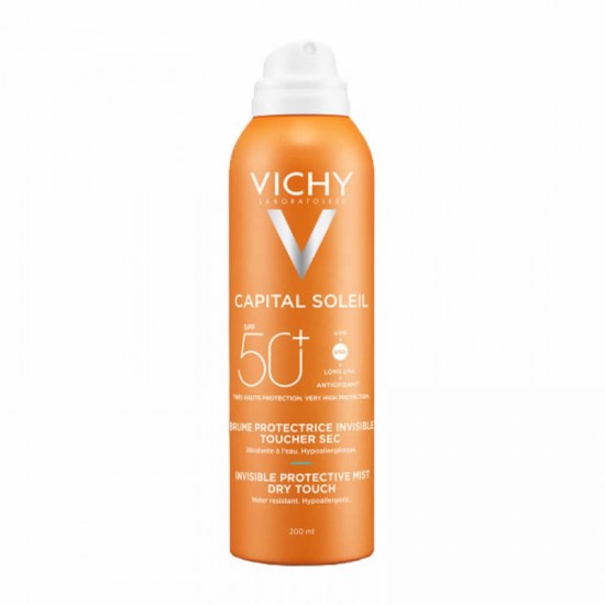 Vichy Capital Soleil Invisible Protective Mist Dry Touch SPF50+ Ενυδατικό & Αόρατο Αντηλιακό Σπρέι 200ml