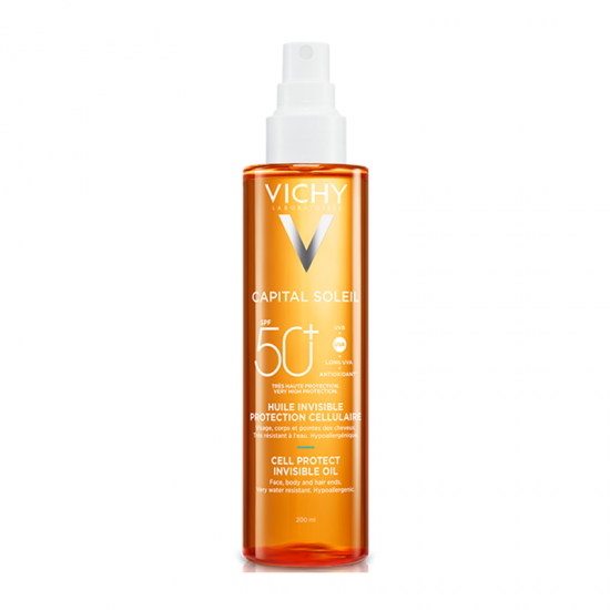 Vichy Capital Soleil Cell Protect Invisible Oil SPF50+ Αντηλιακό Λάδι σε Σπρέι 200ml