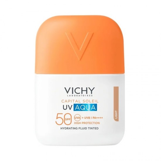 Vichy Capital Soleil UV Aqua Fluid Tinted SPF50 Λεπτόρρευστο Αντηλιακό Γαλάκτωμα Προσώπου με Χρώμα 50ml