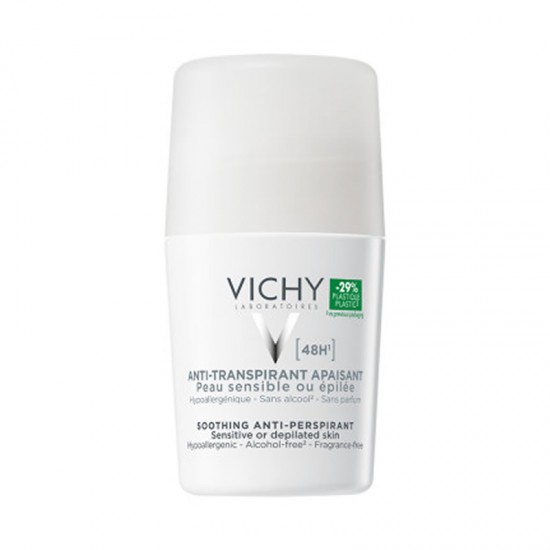 Vichy Deodorant Roll-On 48h Sensitive Αποσμητικό Ρολό με 48ωρη Προστασία για Ευαίσθητο Δέρμα 50ml
