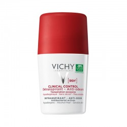 Vichy Deodorant Roll-On 96h Clinical Control Detranspirant Anti-Odour Αποσμητικό Ρολό με 96ωρη Προστασία κατά των Οσμών & Πολύ Έντονης Εφίδρωσης για Ευαίσθητο Δέρμα 50ml