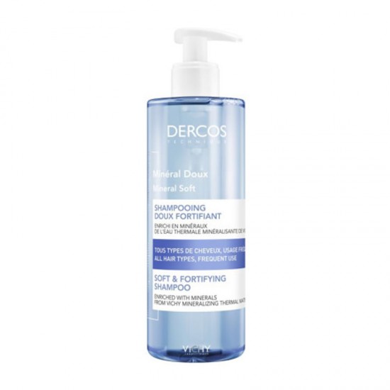 Vichy Dercos Mineral Soft Shampoo Σαμπουάν Καθημερινό για Όλη την Οικογένεια 400ml