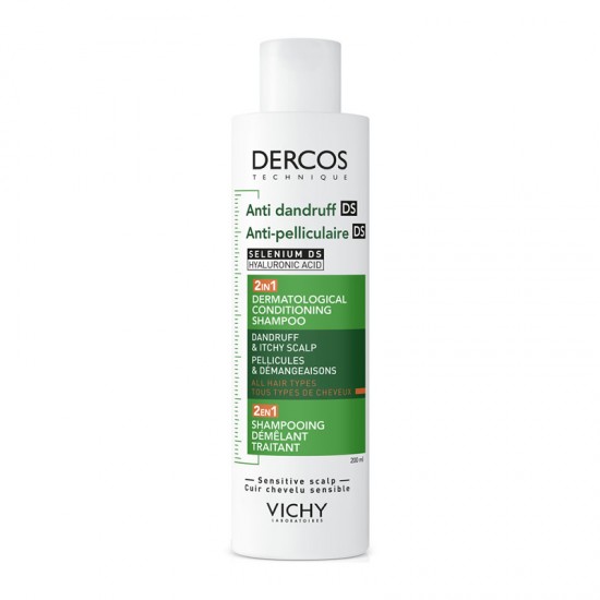 Vichy Dercos Anti-Dandruff DS 2in1 Σαμπουάν & Conditioner για Ξηροδερμία, Πιτυρίδα & Κνησμό 200ml